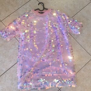 Sequin T-Shirt Dress